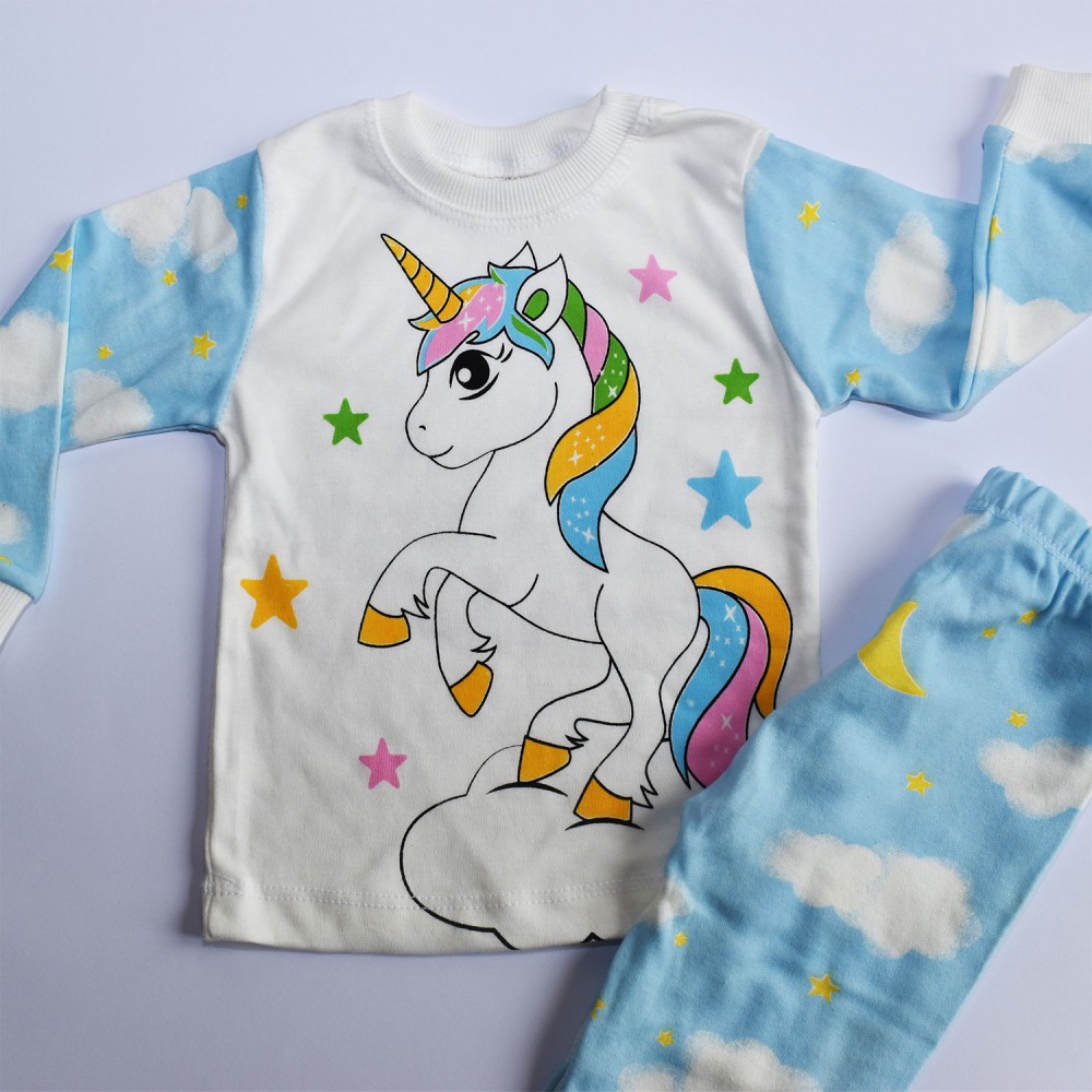 Unicorn Baskılı Pijama Takımı