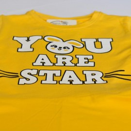 You Are Star Yazılı Kısa Kol Elbise