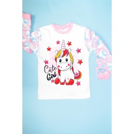 Yavru Unicorn Baskılı Pijama Takımı